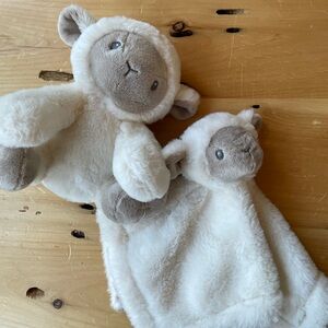 Adorable Plush Lamb Toy and Lovey Set